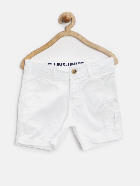 

GJ Unltd Jeans by Gini & Jony Boys White Campus Shorts