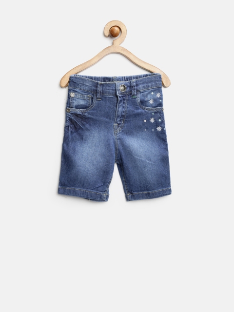 

Palm Tree by Gini & Jony Girls Navy Denim Capris, Navy blue