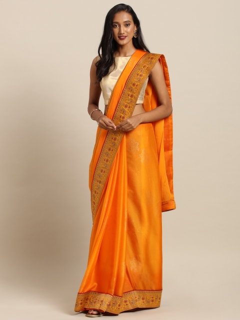 

Soch Mustard Yellow Pure Georgette Printed Saree