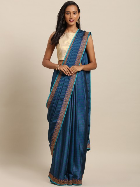 

Soch Blue & Green Pure Georgette Printed Saree