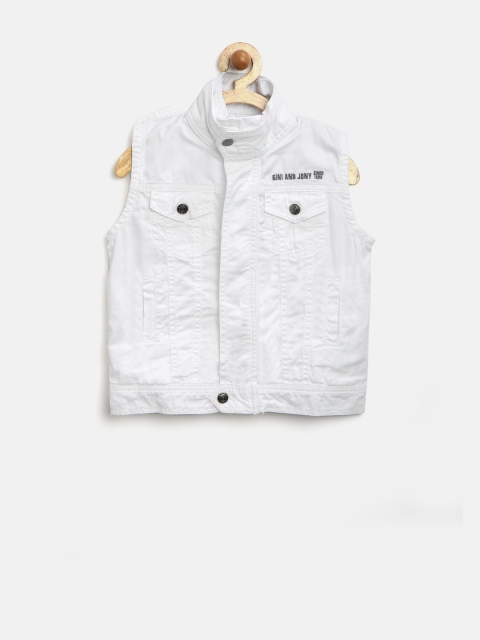 

Gini & Jony Boys White Sleeveless Jacket