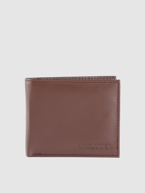 

HIGHLANDER Men Brown Solid Two Fold Wallet