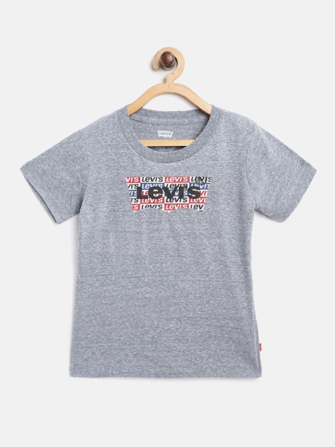 

Levis Boys Blue Brand Logo Print Round Neck T-shirt