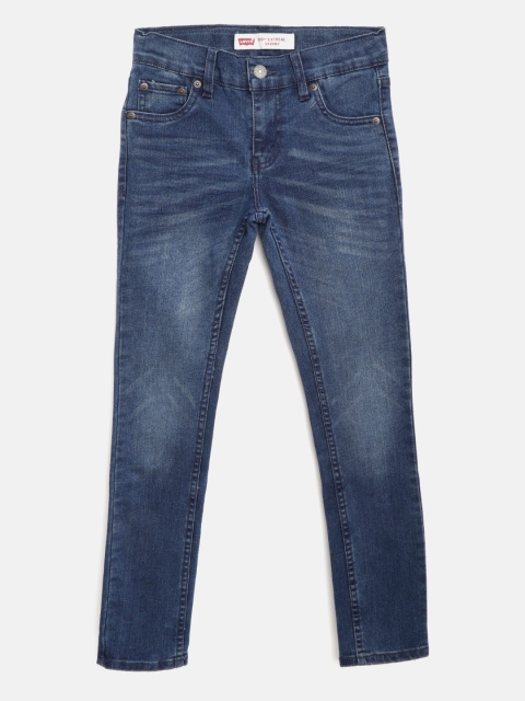 

Levis Boys Navy Blue 519 Super Skinny Fit Mid-Rise Clean Look Stretchable Jeans