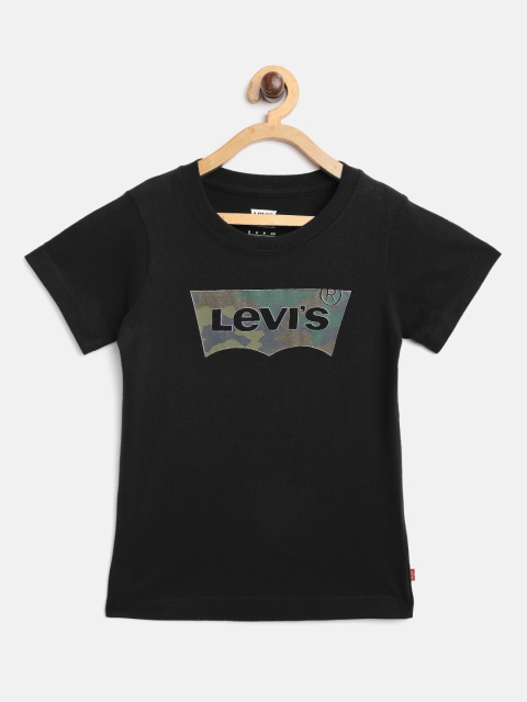 

Levis Boys Black & Olive Green Brand Logo Print Round Neck T-shirt
