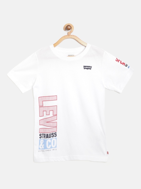 

Levis Boys White & Red Brand Logo Print Round Neck T-shirt