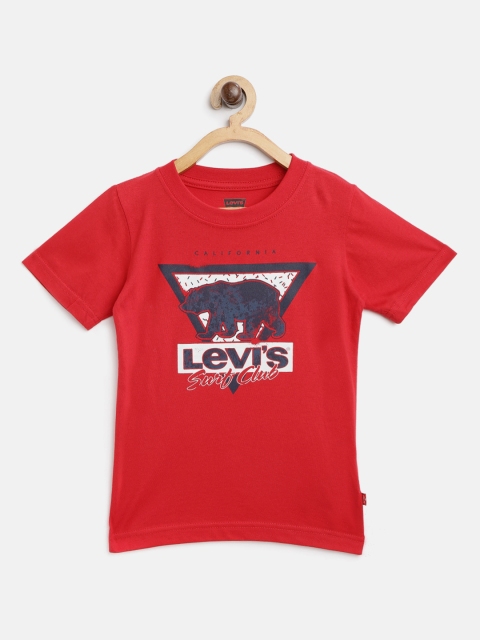 

Levis Boys Red & Navy Printed Round Neck T-shirt
