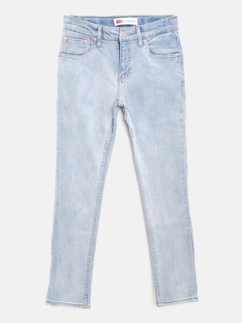 

Levis Boys Blue 512 Slim Tapered Fit Mid-Rise Clean Look Stretchable Jeans