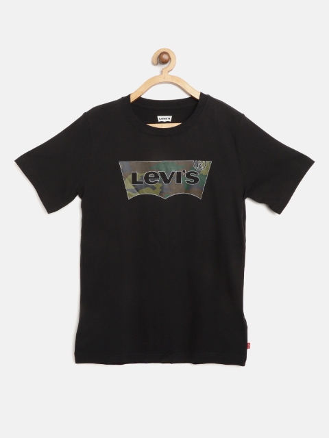 

Levis Boys Black & Olive Green Brand Logo Print Round Neck T-shirt