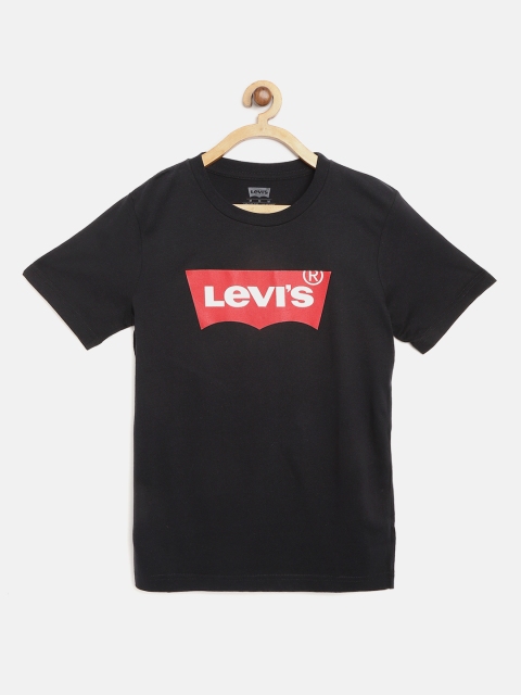 

Levis Boys Black & Red Brand Logo Print Round Neck T-shirt