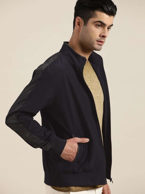 

INVICTUS Men Navy Blue Solid Bomber Jacket