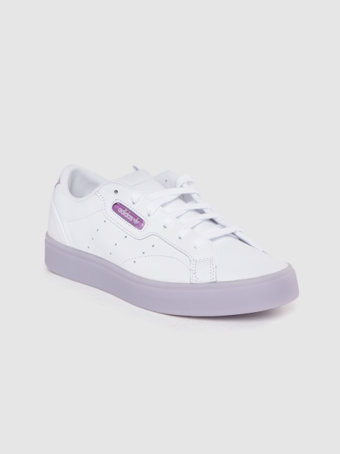 

ADIDAS Originals Women White Solid Leather Sleek Sneakers