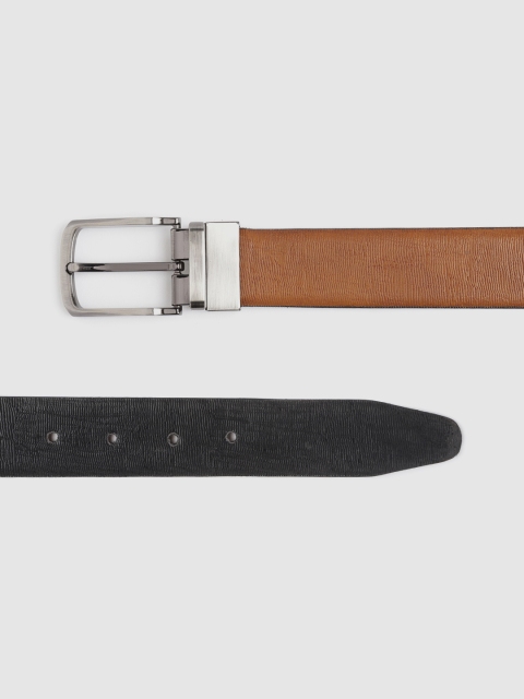 

HIGHLANDER Men Black & Brown Textured Reversible Belt