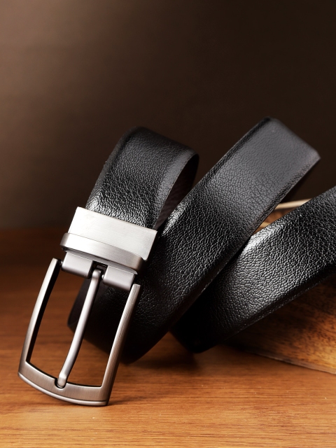 

HIGHLANDER Men Black & Coffee Brown Solid Reversible Formal Belt