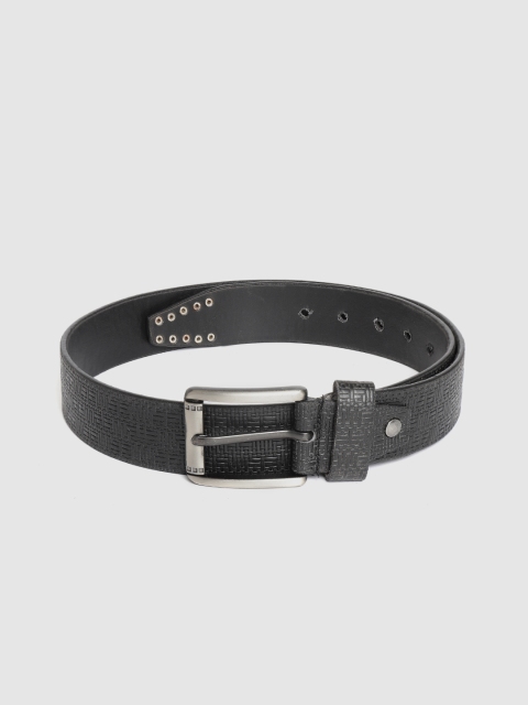 

HIGHLANDER Men Black Textured Belt