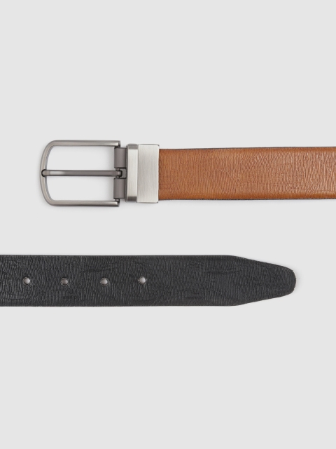 

HIGHLANDER Men Black & Brown Textured Reversible Belt