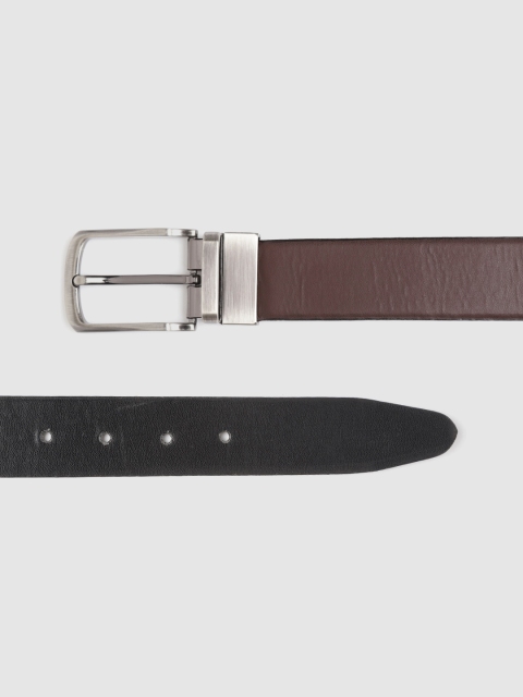 

HIGHLANDER Men Black & Brown Solid Reversible Belt