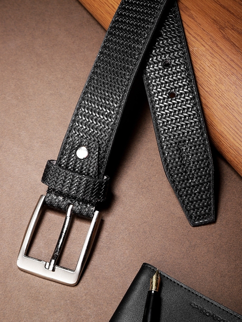 

HIGHLANDER Men Black Textured Belt
