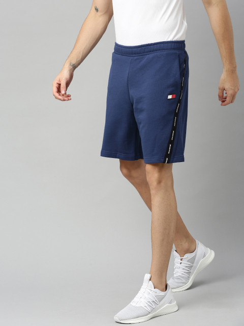

Tommy Hilfiger Men Navy Blue Solid Regular Fit Sports Shorts