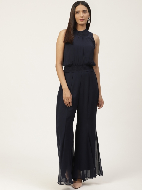 

WoowZerz Women Navy Blue Slim Fit Solid Basic Jumpsuit
