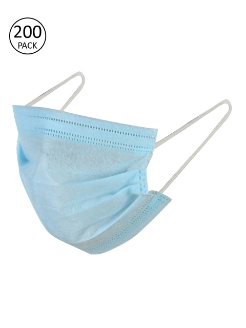 

LONDON FASHION hob Unisex 200 Pcs Blue 3 Ply Disposable Surgical Masks