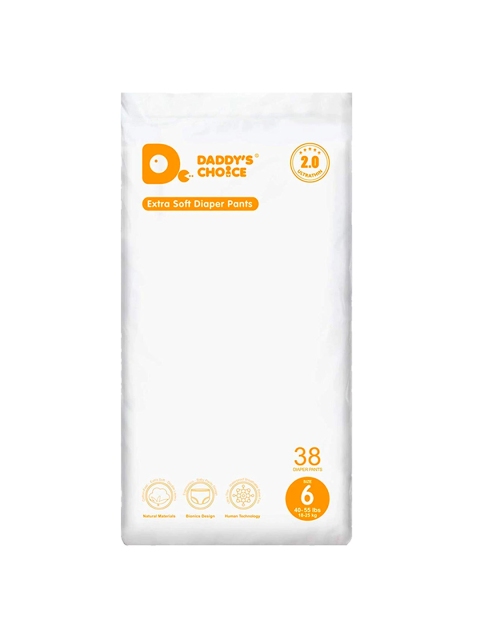 

Daddys Choice White XXXL Pant-Style Diapers With Wetness Indicator- 38 Pieces