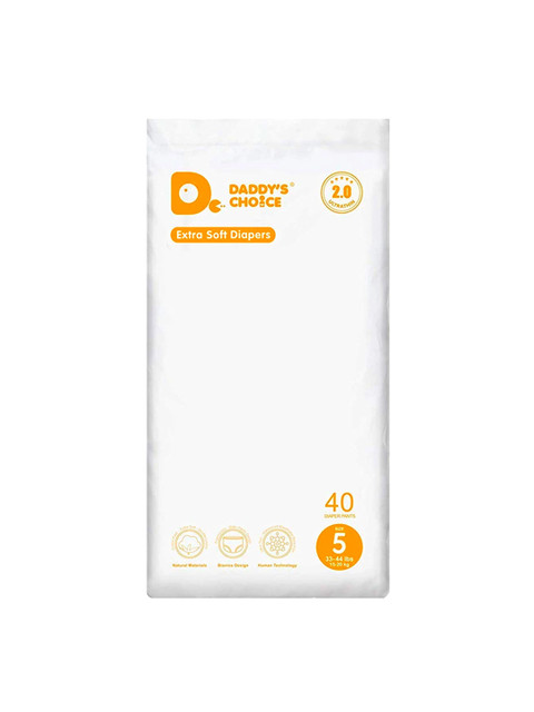 

Daddys Choice White XXL Tape Style Diapers with Wetness Indicator - 40 Pieces