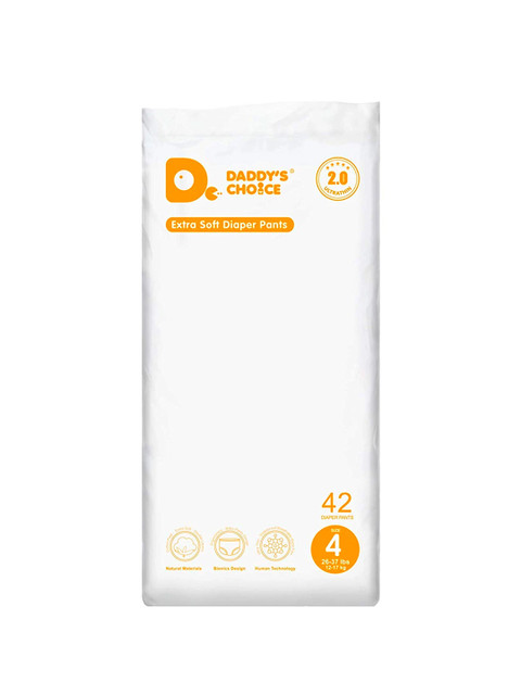 

Daddys Choice White XL Extra Soft Pant Style Diapers With Wetness Indicator - 42 Pieces