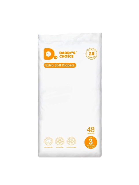 

Daddys Choice White Large Tape Style Diapers with Wetness Indicator - 48 Pieces