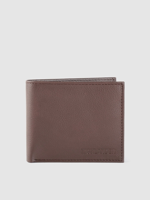 

HIGHLANDER Men Coffee Brown Solid Two Fold Wallet