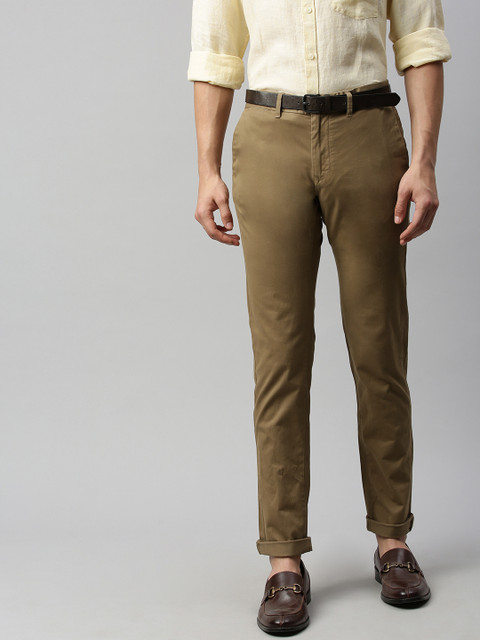 

Indian Terrain Men Khaki Brooklyn Slim Fit Solid Chinos
