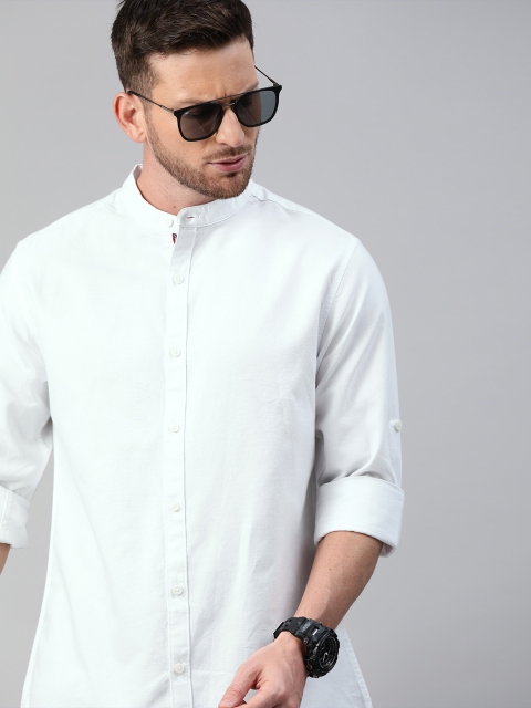 

Harvard Men White Regular Fit Solid Casual Shirt