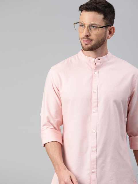 

Harvard Men Pink Regular Fit Solid Casual Shirt