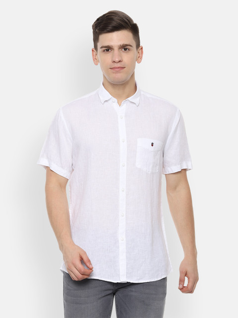 

Louis Philippe Sport Men White Solid Slim Fit Casual Shirt