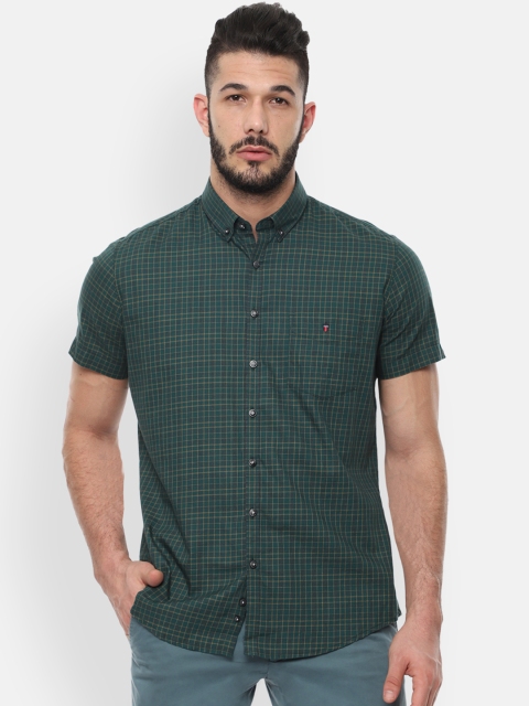 

Louis Philippe Sport Men Green Slim Fit Checked Casual Shirt