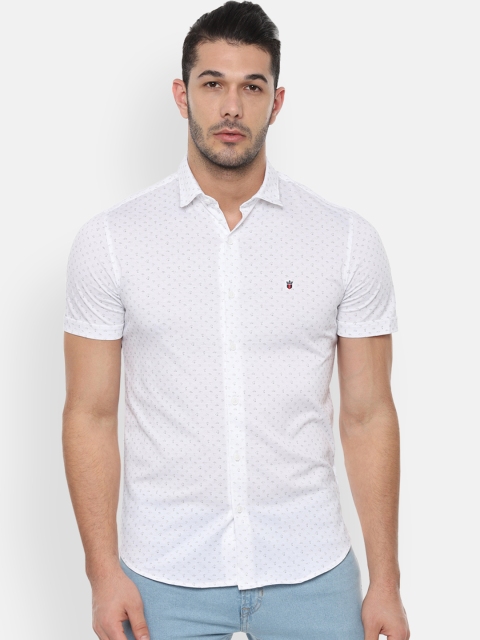 

Louis Philippe Sport Men White Micro Print Slim Fit Casual Shirt