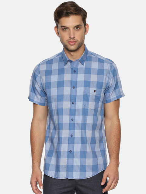 

Louis Philippe Sport Men Blue Checked Slim Fit Shirt