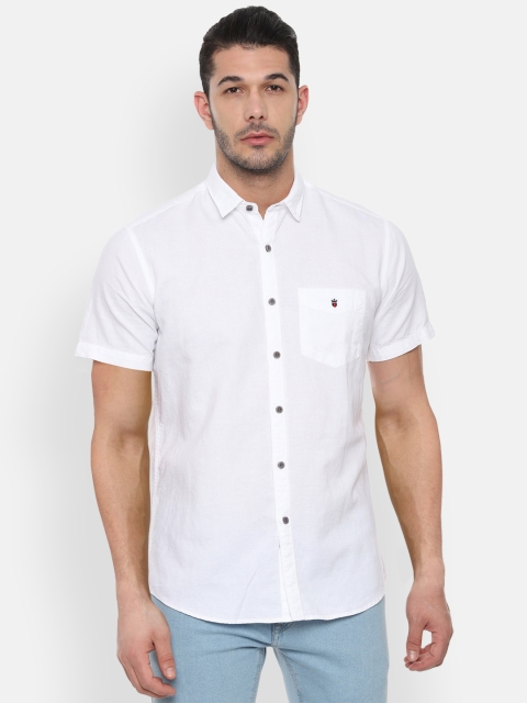 

Louis Philippe Sport Men White Solid Slim Fit Shirt