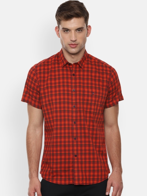 

Louis Philippe Sport Men Red Slim Fit Checked Casual Shirt