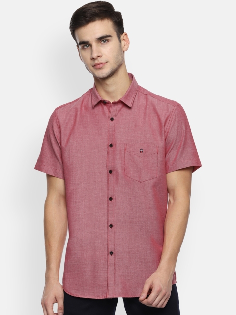 

Louis Philippe Sport Men Coral Red Solid Slim Fit Casual Shirt