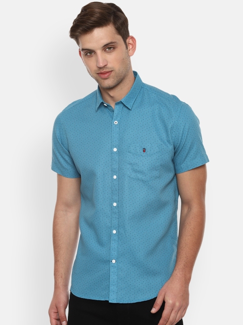 

Louis Philippe Sport Men Blue Slim Fit Ditsy Print Casual Shirt