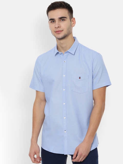 

Louis Philippe Sport Men Blue Slim Fit Self-Design Casual Shirt