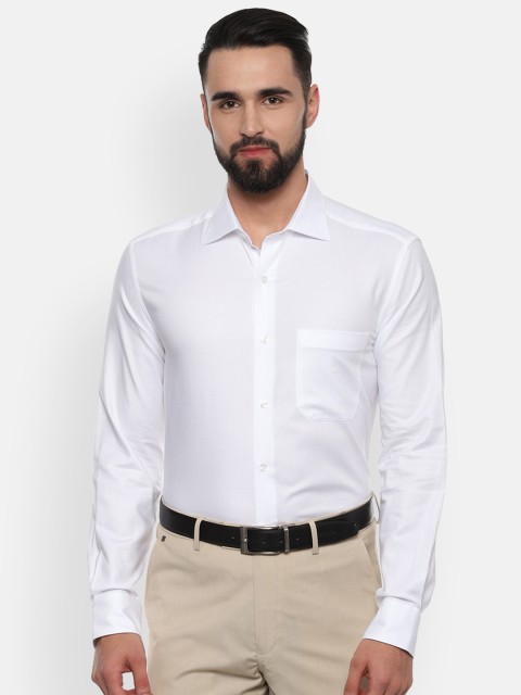 

Louis Philippe Men White Classic Fit Solid Formal Shirt
