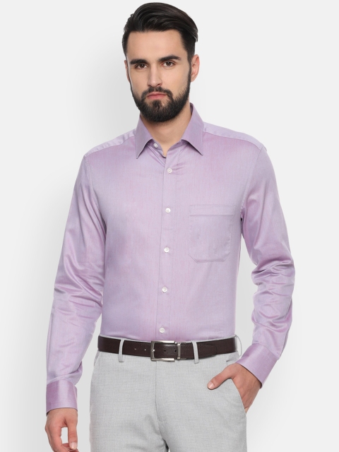 

Louis Philippe Men Lavender Classic Fit Solid Formal Shirt