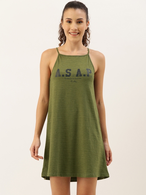 

Clt.s Green Printed Sleep Nightdress