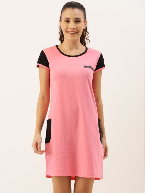 

Clt.s Pink Solid Sleep Nightdress