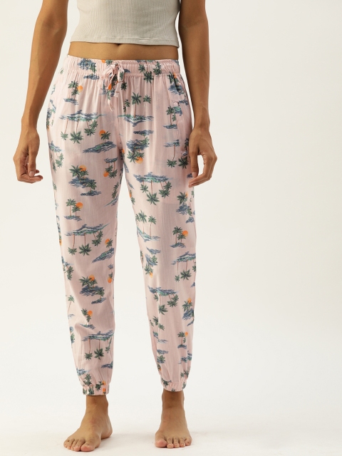 

Clt.s Women Pink Printed Lounge Joggers