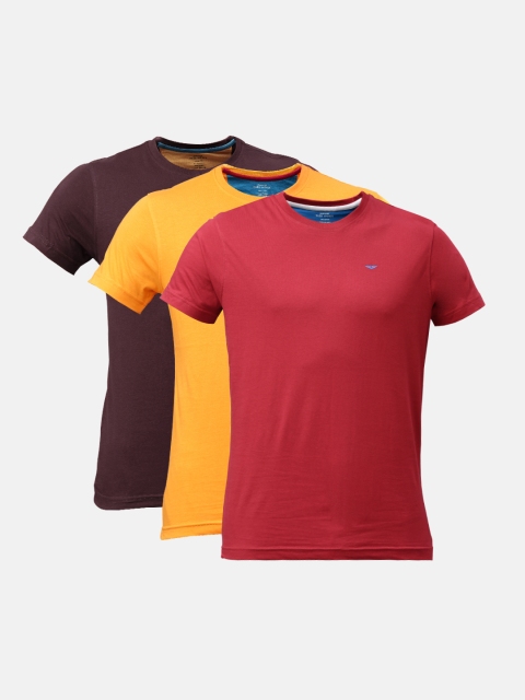

Park Avenue Men Pack Of 3 Solid Round Neck Lounge T-shirt, Red