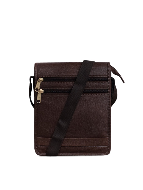 

ABYS Unisex Coffee Brown Solid Leather Messenger Bag