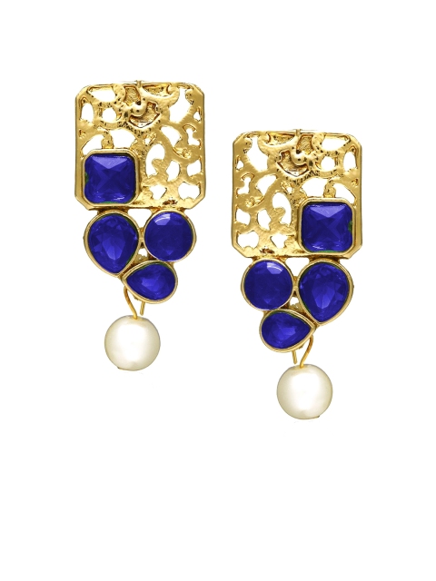 

Peora Gold-Plated & Blue Drop Earrings